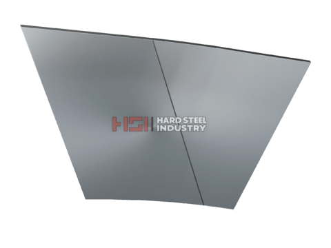 Radial fan blade for the production of cement and building mixes.