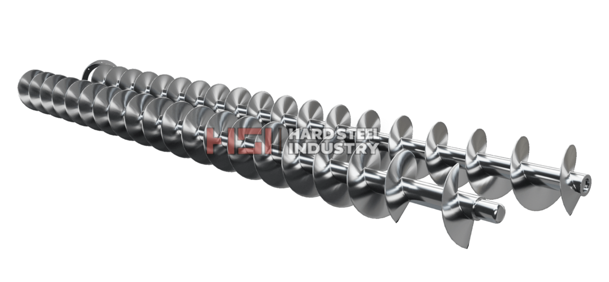 Two-shaft mixer auger