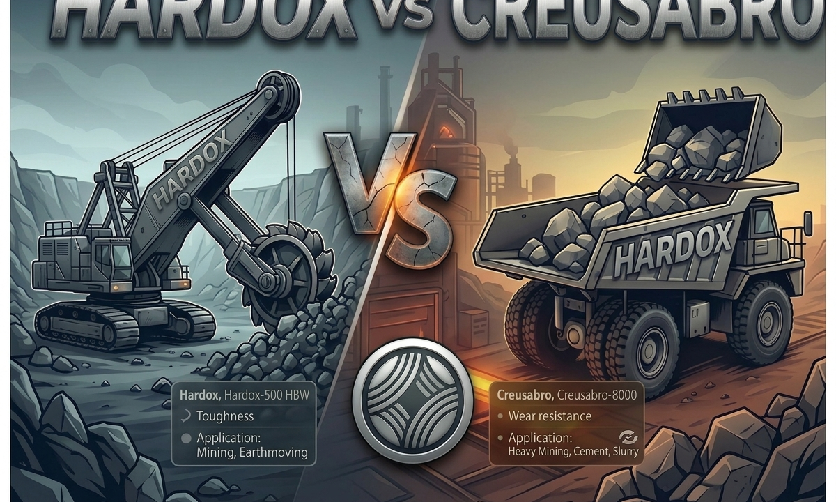 Hardox vs Creusabro: твердість чи робоче зміцнення?