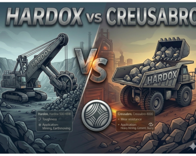 Hardox vs Creusabro: твердість чи робоче зміцнення?