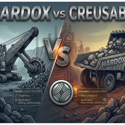 Hardox vs Creusabro: твердість чи робоче зміцнення?
