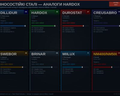 Аналоги сталі Hardox: повний огляд виробників зносостійких сталей