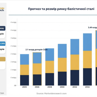 Світовий ринок бронесталі: тенденції, технології та перспективи розвитку до 2035 року